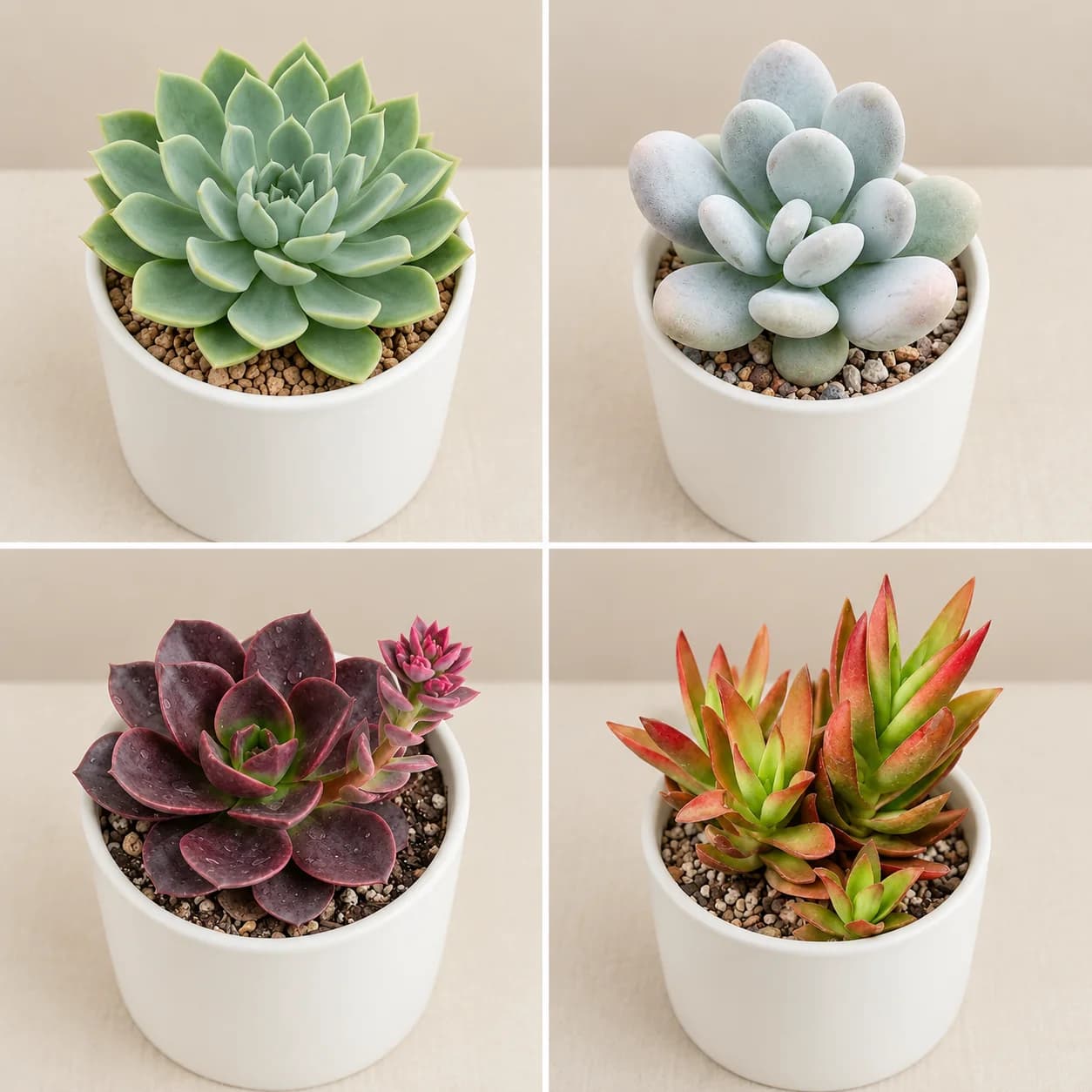 Combo 7 - The Pastel & Flame Bundle 1 indoor succulent